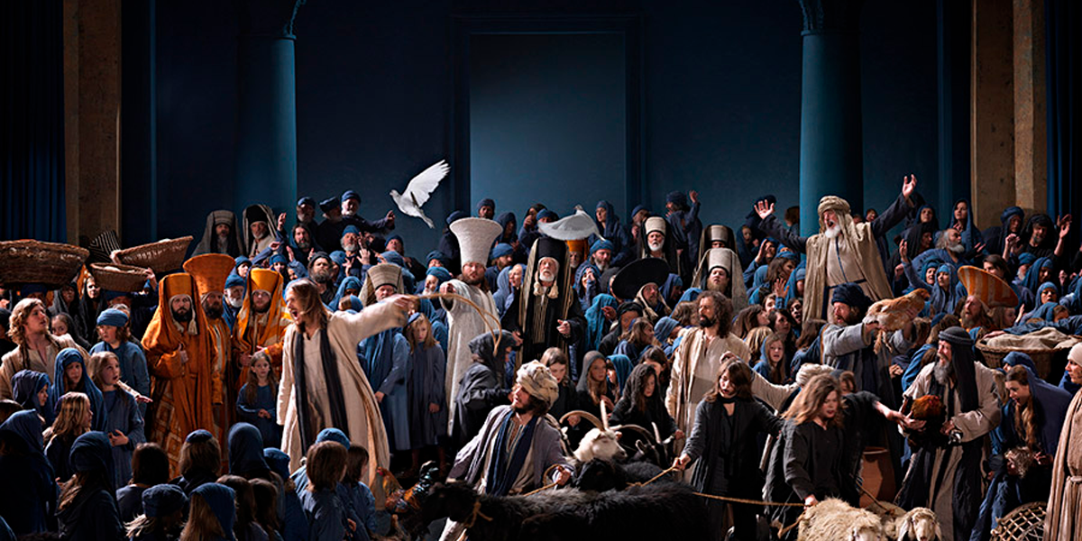 actores recrean la Pasión de Cristo en Oberammergau, Alemania