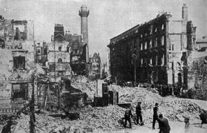 ruinas de dublin tras el levantamiento de pascua de 1916